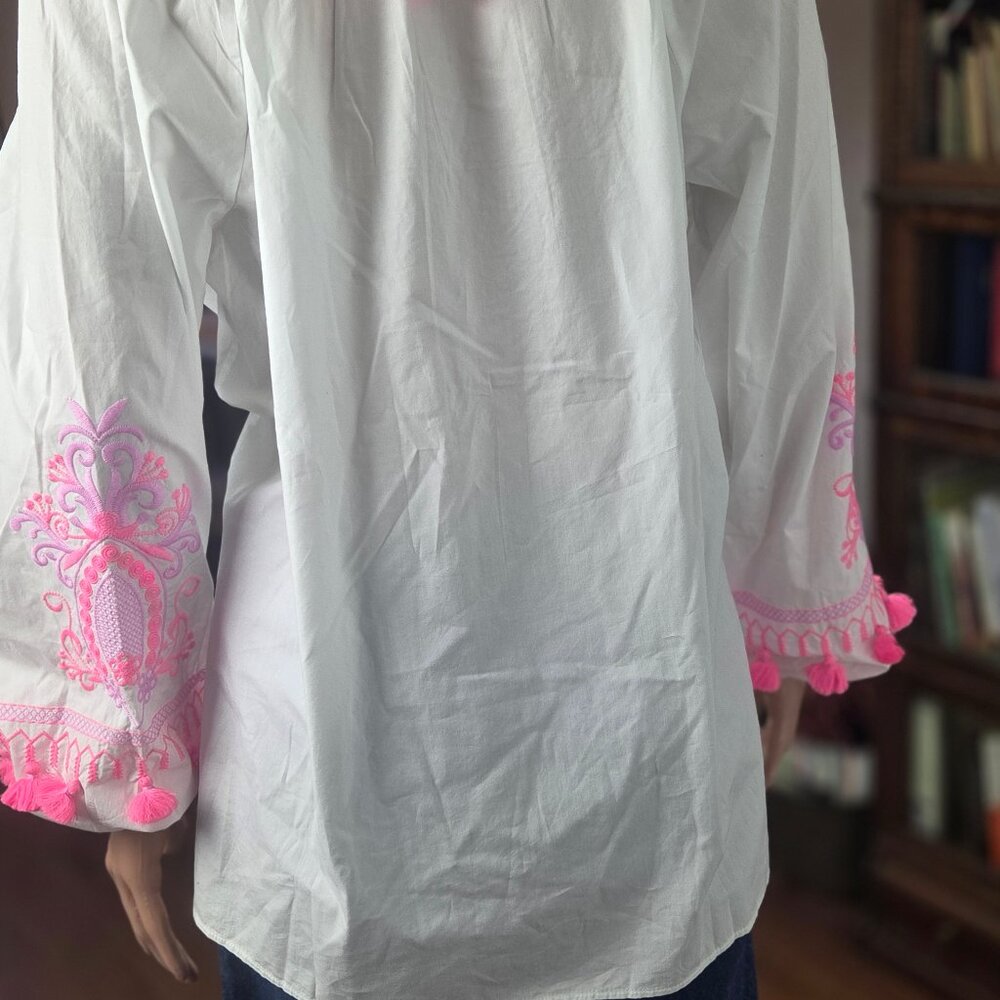 NWT Lilly Pulitzer Tunic Resort Wear Top White Pink XL - Picture 2 of 5